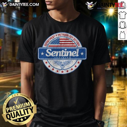 Good Sentinel Dept Of Methodology Defense Athletic T-Shirt featuring a bold design, perfect for active wear and sports enthusiasts.