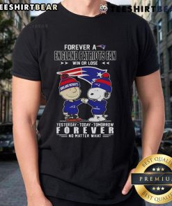 Good Snoopy Charlie Brown Forever A England Patriots Fan t-shirt, perfect for fans win or lose, showcasing team spirit.