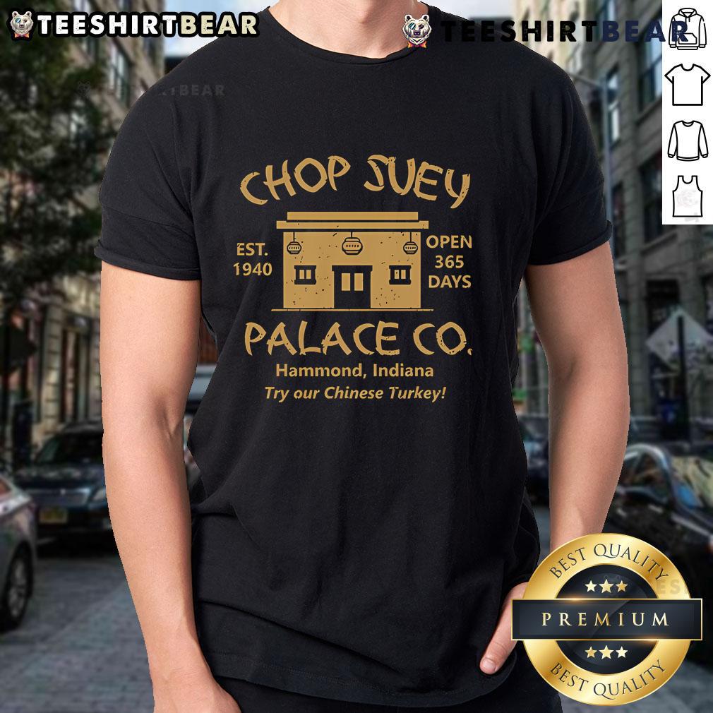 Happy Christmas Story Chop Suey Palace T Shirt Alt Text: Happy Christmas Story Chop Suey Palace T-Shirt featuring festive graphics and vibrant colors for holiday cheer.