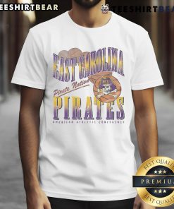 Alt Text: Happy East Carolina Pirates Baller Bounce T-Shirt featuring vibrant colors and logo, perfect for ECU fans.