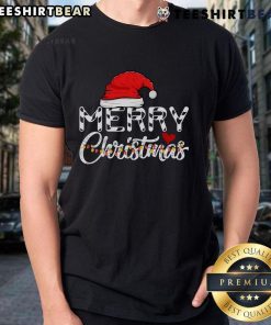 Happy Merry Christmas T-Shirt featuring a funny Santa Claus design, perfect for festive family gatherings and holiday celebrations.