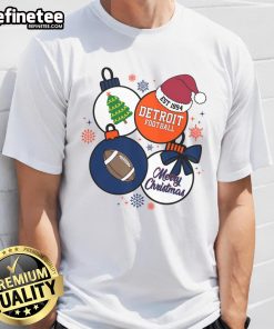 Happy Merry Christmas Detroit Baseball Est 1894 T-Shirt featuring festive design and team spirit for the holiday season.
