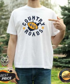 Hot Charlie Hustle Gray West Virginia Mountaineers Country Roads T-Shirt