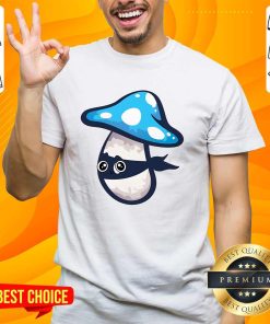 Hot Cute Blue Mushroom Ninja T-Shirt