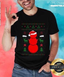 Hot Cute Christmas Hockey Snow Funny Xmas Sport Pajama T-Shirt