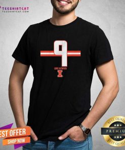 Hot Illinois Football Luke Altmyer Number Stripe T-Shirt