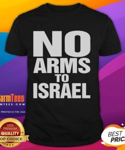 Hot Jess Barnard modeling a No Arms to Israel T-shirt, showcasing a bold statement on fashion and activism.