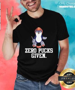 Hot Penguin Hockey Goalkeeper Funny Zero Pucks Given T-Shirt