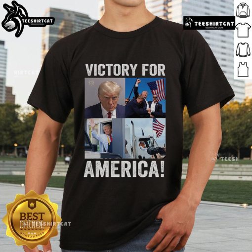 Hot Trump Victory T-Shirt celebrating Trump's 2024 election win with bold graphics and patriotic colors.