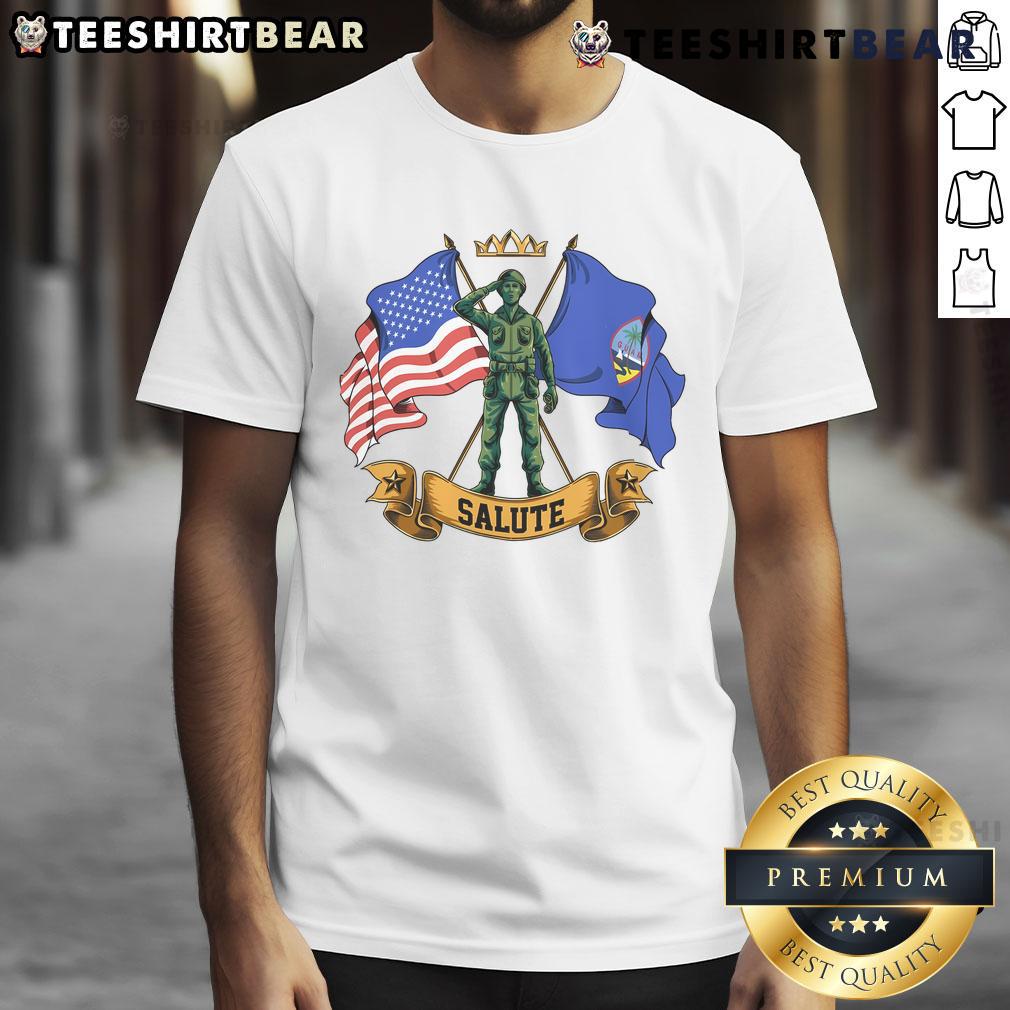 Hot Veterans Day Salute T Shirt Hot Veterans Day Salute T-Shirt featuring patriotic design and bold text honoring military service. Perfect for celebrations.