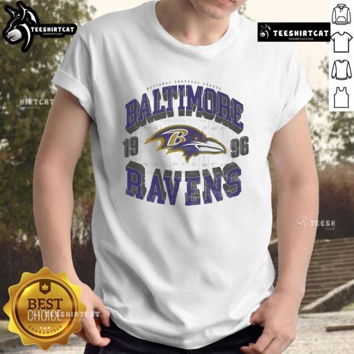 Nice Baltimore Ravens Field Arched Wordmark T-Shirt featuring team colors and logo for passionate fans.