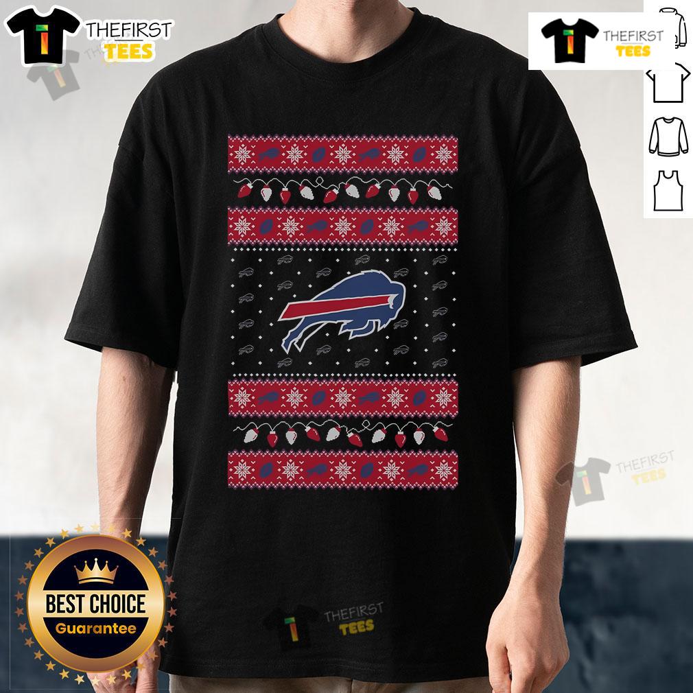 Nice Buffalo Bills Holiday Christmas T Shirt Buffalo Bills holiday Christmas T-shirt featuring festive design, perfect for NFL fans celebrating the season.