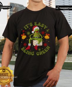Nice Christmas Kermit Frog shirt featuring 'It's Easy Being Green' design, perfect for festive holiday celebrations.