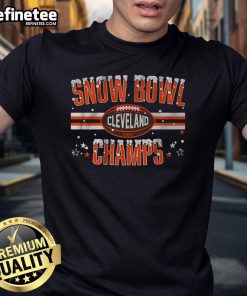 Nice Cleveland Snow Bowl Champs T-Shirt featuring bold graphics celebrating championship victory in winter sports.
