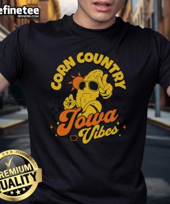 Nice Corn Country Iowa vibes t-shirt celebrating Iowa farming since 1846 with vibrant cornfield design.