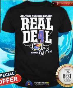 Nice Devin Neal Kansas Jayhawks Football All-Time Rushing Leader Record T-Shirt