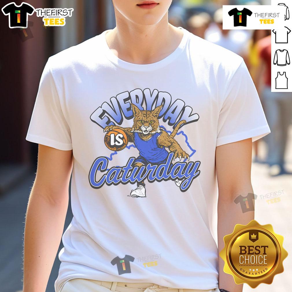 Nice Everyday Is Caturday T Shirt Nice Everyday Is Caturday T-Shirt featuring a playful cat graphic, perfect for cat lovers and casual wear.