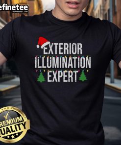 Nice Exterior Illumination Expert Christmas T-Shirt featuring festive lights and holiday design for outdoor lighting professionals.