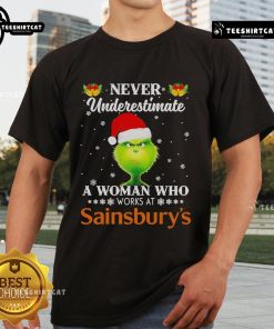 Nice Grinch Christmas T-Shirt for women at Sainsbury's, featuring a playful design and festive colors.