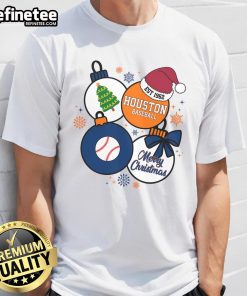 Nice Merry Christmas Houston Baseball Est 1962 T-Shirt featuring festive design perfect for holiday sports fans.
