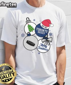 Nice Merry Christmas Toronto Hockey Est 1917 T-Shirt featuring festive design and hockey elements for holiday cheer.