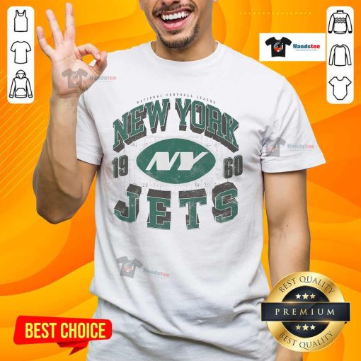 Nice New York Jets Field Arched Wordmark T-Shirt showcasing team pride with bold graphics on a soft fabric.