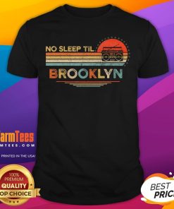 Nice No Sleep Til Brooklyn Old School Portable Stereo Retro T-Shirt