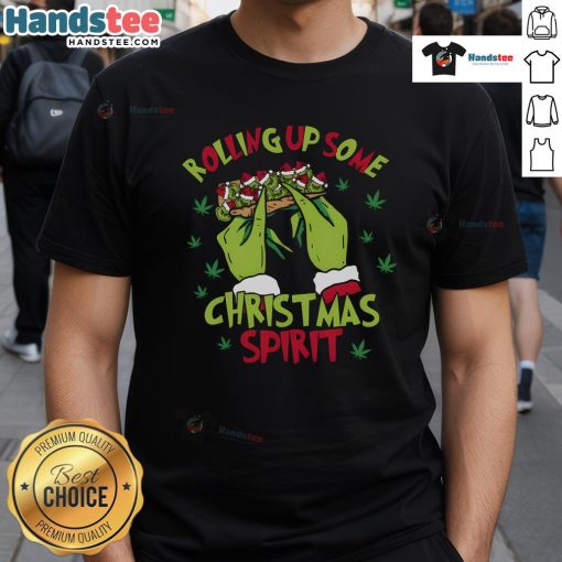 Nice Rolling Up Some Christmas Spirit Xmas T-Shirt featuring festive graphics and vibrant colors for holiday cheer.