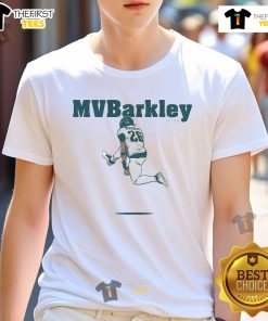 Stylish Saquon Barkley MVP T-Shirt featuring bold graphics for fans of the NFL star and New York Giants running back.