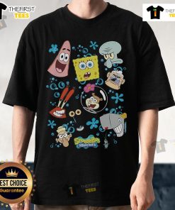 Colorful Spongebob Squarepants character faces T-Shirt featuring iconic designs perfect for fans and casual wear.