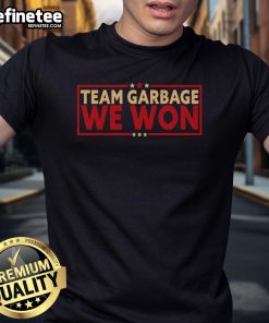 Nice Team Garbage T-Shirt for Trump 2024 Elections featuring bold graphics and vibrant colors, perfect for supporters.