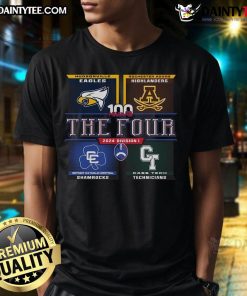 Alt Text: Official 2024 MHSAA Football Division 1 'The Four' T-Shirt showcasing team spirit and championship pride.
