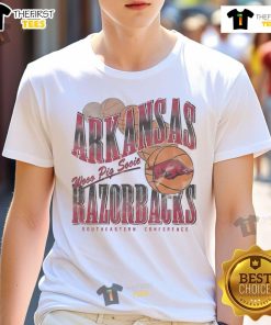 Official Arkansas Razorbacks Baller Bounce T-Shirt featuring vibrant team colors and logo, perfect for fans and game day.