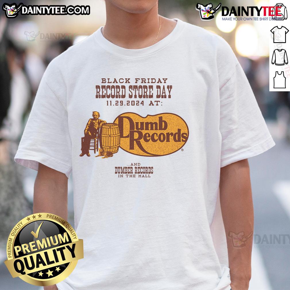 Official Black Friday Record Store Day 11 29 2024 At Dumb Records T Shirt Official Black Friday Record Store Day 2024 T-Shirt from Dumb Records featuring unique design and vibrant colors.