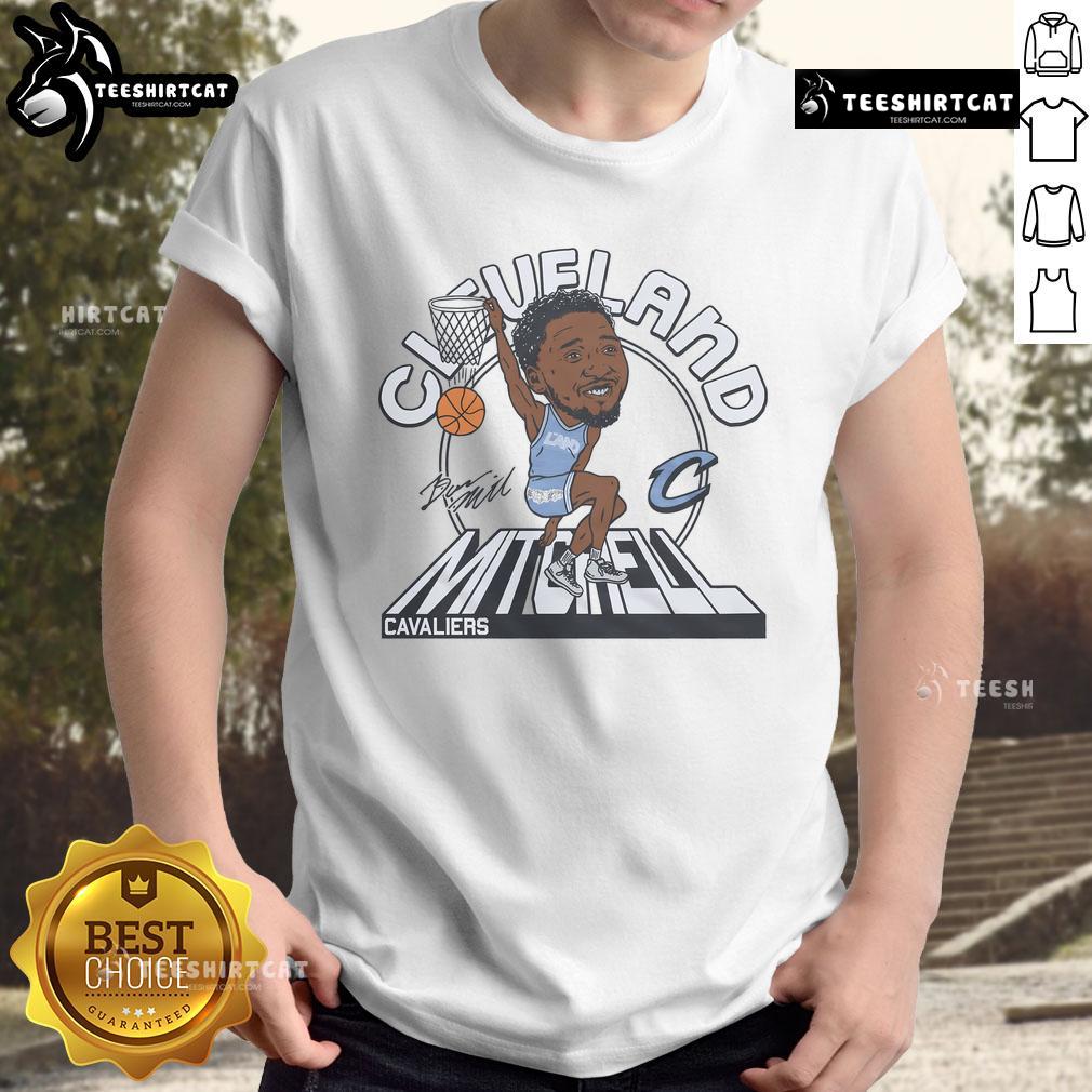 Official Cavs Donovan Mitchell Signature T Shirt Official Cavs Donovan Mitchell Signature T-Shirt featuring bold graphics and team colors, perfect for fans.