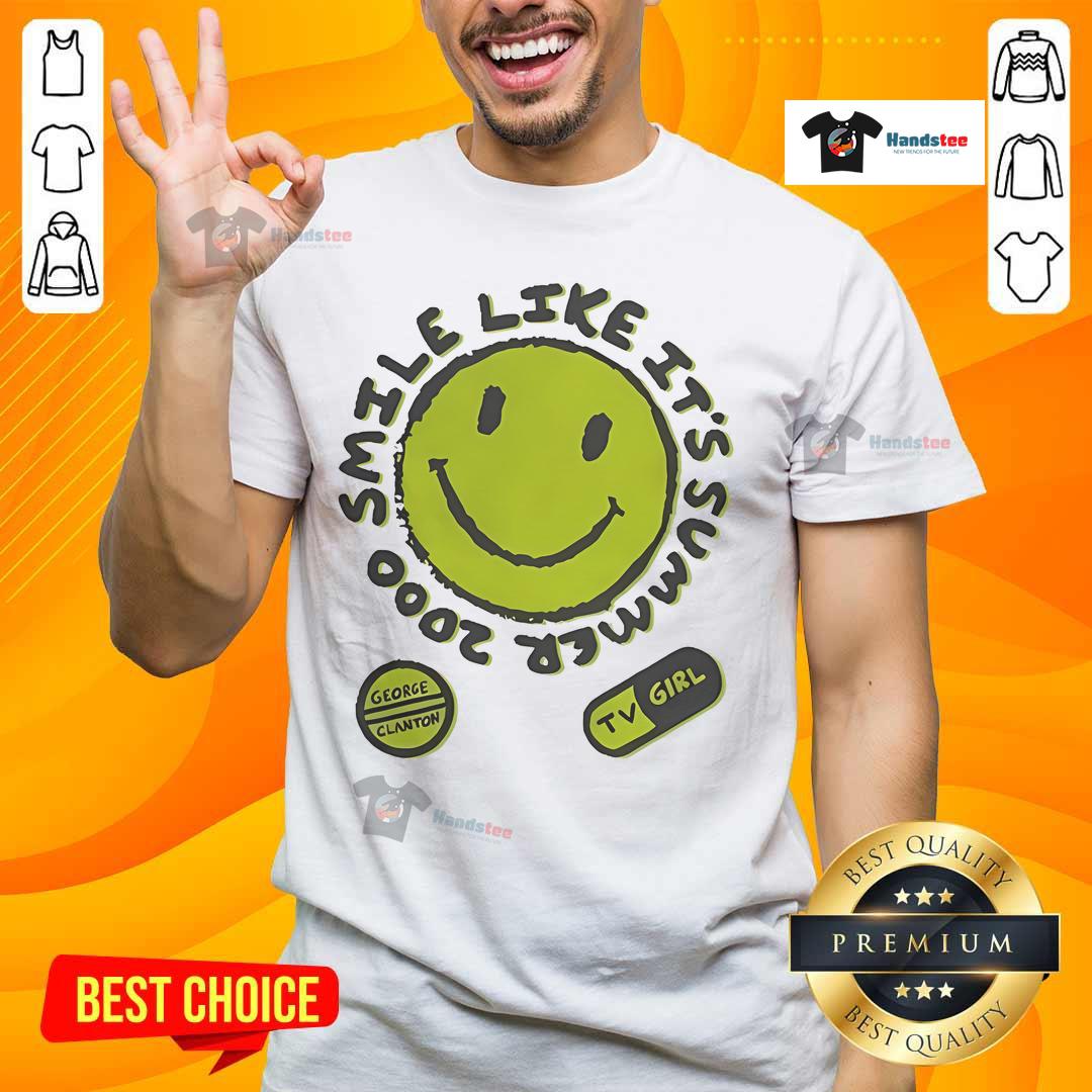 Official Color Changing Smile Like It'S Summer 2000 T Shirt Alt Text: Official Color Changing Smile Like It's Summer 2000 T-Shirt featuring vibrant colors and retro design.