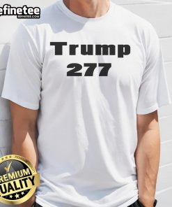 Official Congratulations Trump Won 277 President T-Shirt featuring patriotic design, perfect for supporters celebrating victory.