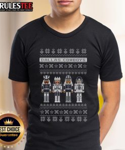 Official Dallas Cowboys Holiday Nutcracker T-Shirt featuring festive design and team logo, perfect for fans during the season.