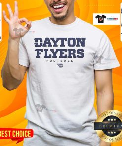 Official Dayton Flyers Football Senior Day T-Shirt featuring team colors and logo, perfect for celebrating seniors.