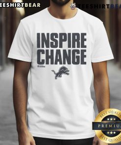 Official Detroit Lions Inspire Change T-Shirt featuring bold team logo and motivational design for fans and supporters.