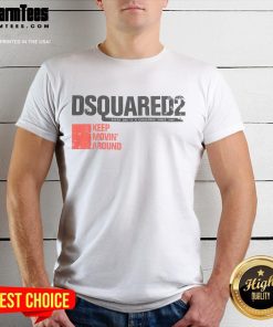 Official Dsquared2 Every Day Is A Challenge Since 1964 Keep Moving Around T-Shirt in stylish black, perfect for casual wear.
