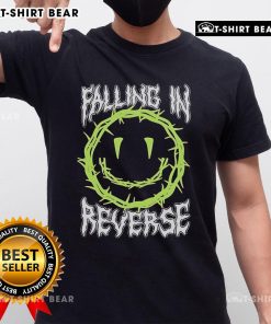 Official Falling In Reverse Smiley Thorns T-Shirt featuring a vibrant design with a smiley face and thorn graphics.