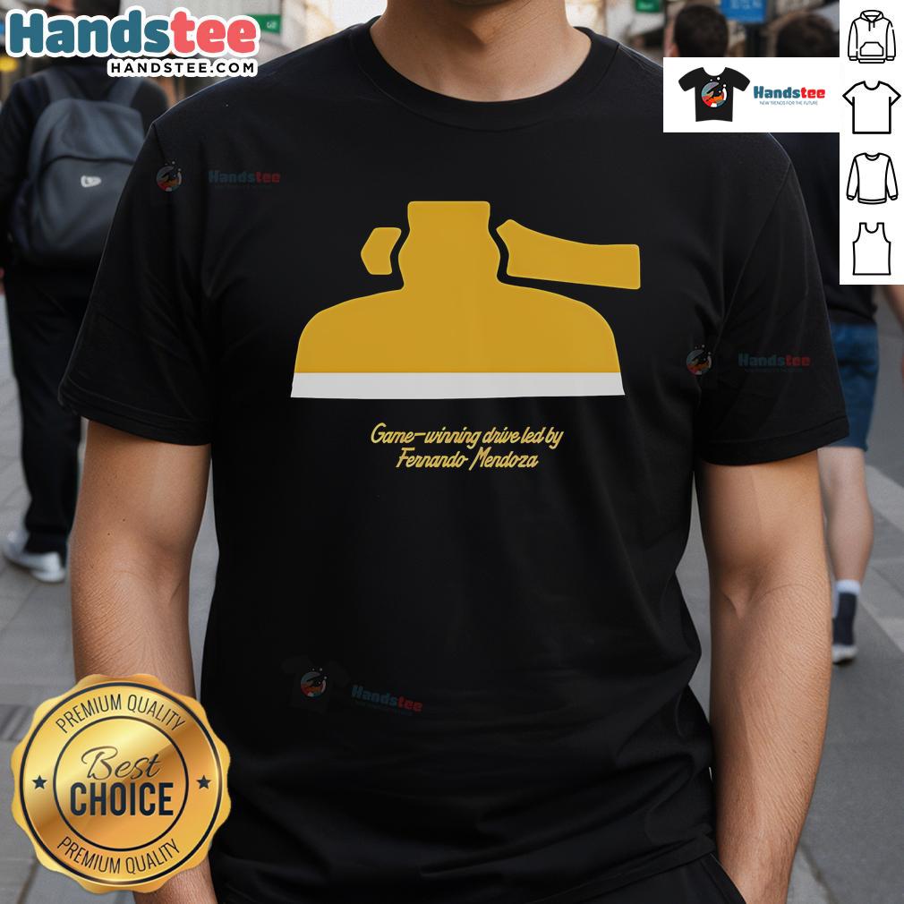 Official Game Winning Drive Led By Fernando Mendoza T Shirt Official Game Winning Drive Led By Fernando Mendoza T-Shirt featuring bold graphics celebrating the iconic play.