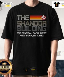 Official Ghostbusters The Shandor Building T-Shirt featuring iconic logo and design for fans of the classic movie.