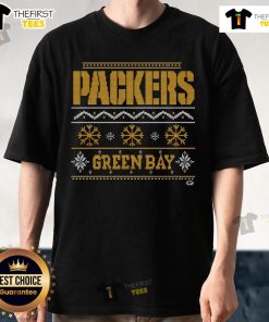Official Green Bay Packers Holiday T-Shirt featuring festive design and team logo for fans celebrating the season.