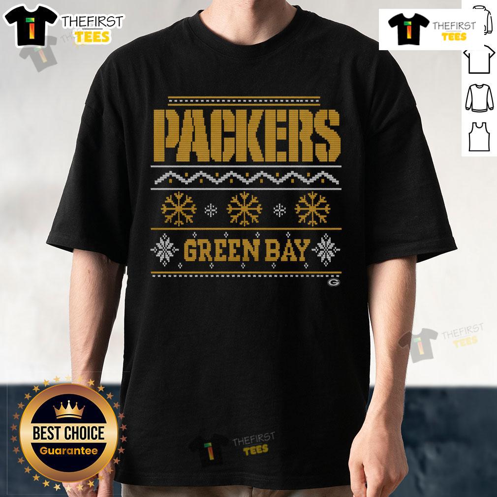 Official Green Bay Packers Holiday T Shirt Official Green Bay Packers Holiday T-Shirt featuring festive design and team logo for fans celebrating the season.