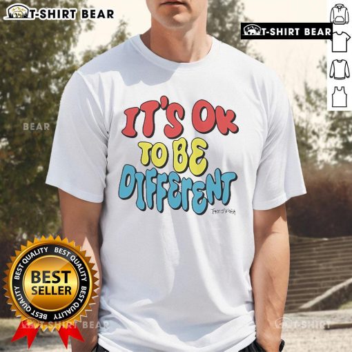 Official It's Ok To Be Different Tanner Smith T-Shirt featuring a colorful design promoting diversity and self-acceptance.