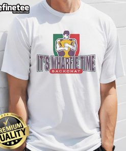 Official It's Wharfie Time Backchat T-Shirt featuring bold graphics and vibrant colors for fans of Wharfie merchandise.