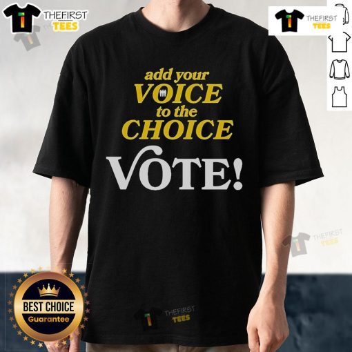 Official Jack White 'Add Your Voice To The Choice' Vote T-Shirt featuring vibrant design and bold text for fans.