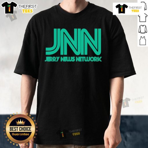 Official Jnn Jerry News Network T-Shirt featuring a bold logo and vibrant colors, perfect for fans and supporters.